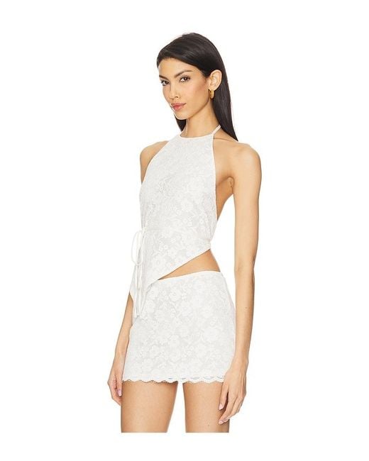 Lovers + Friends White Brianna Top