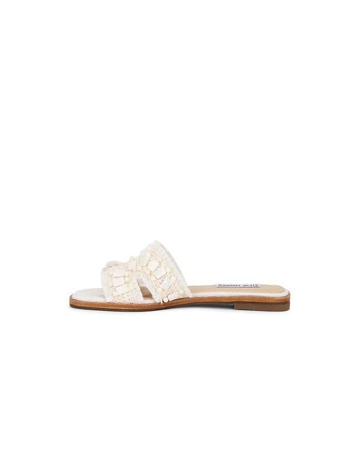 Steve Madden White Hadyn Self Sandal