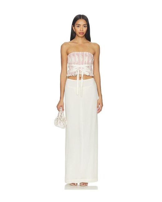 V. Chapman Multicolor Sadie Strapless Top
