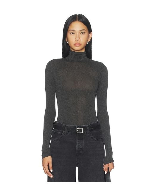 Agolde Black Wilma Bodysuit