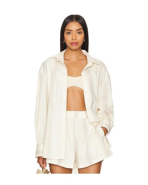 Faithfull The Brand White En Vau Oversized Shirt