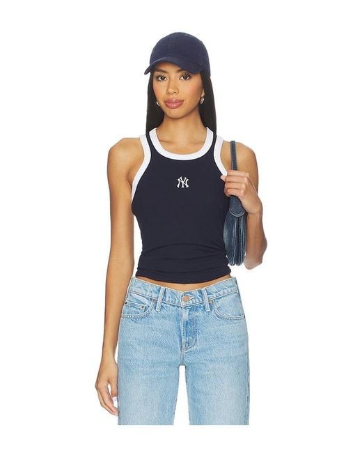 Terez Blue X Revolve Yankees Scoop Armhole Rib Tank Top