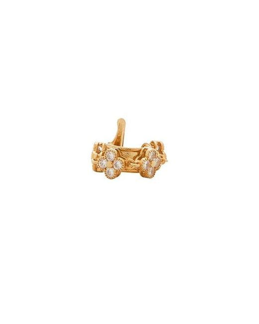 Anton Heunis White Floral Ear Cuff Earring