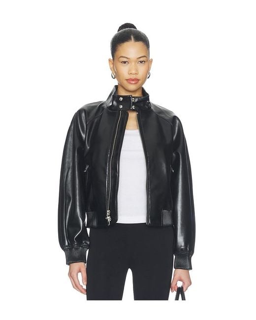 Agolde Black Nova Bomber Jacket