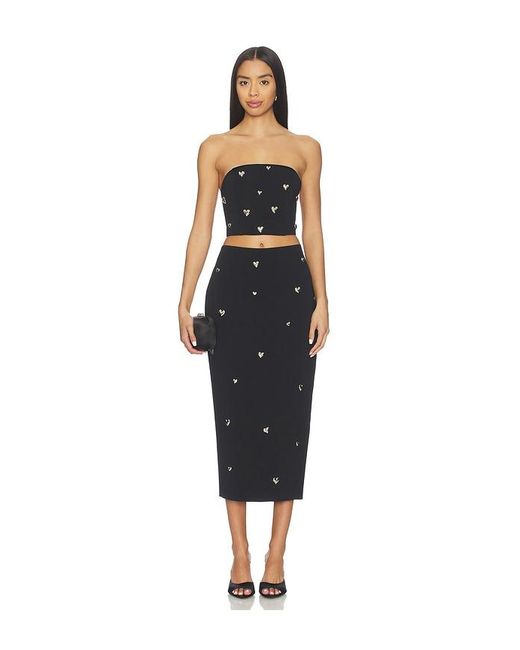 MILLY Black Heart Applique Tube Top