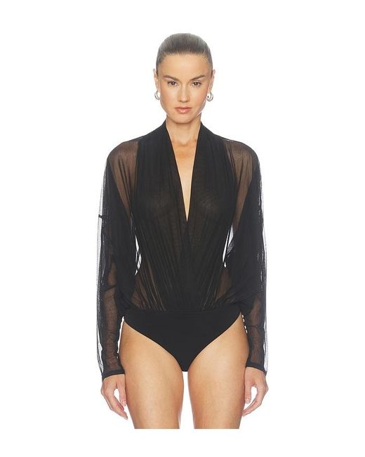 Lovers + Friends Black Val Bodysuit