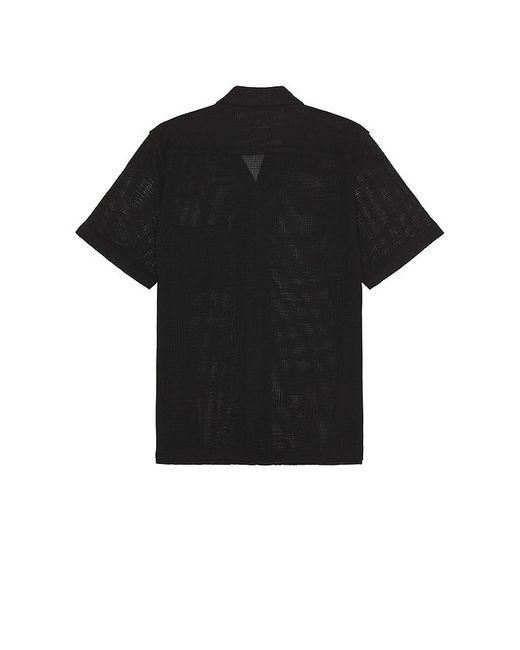 AllSaints Black Sortie Short Sleeve Shirt for men