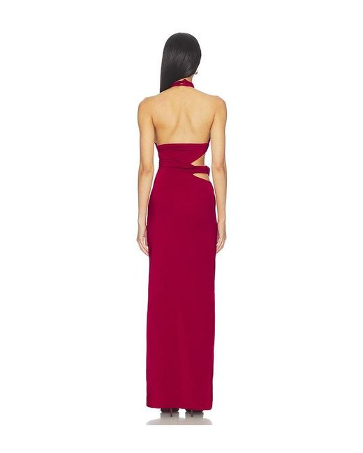 Maygel Coronel Red Tempus Maxi Dress