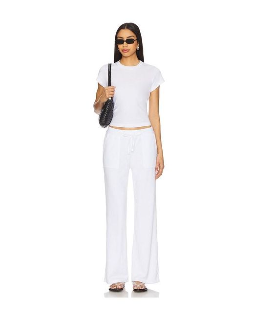 Bobi White Wide Leg Pant