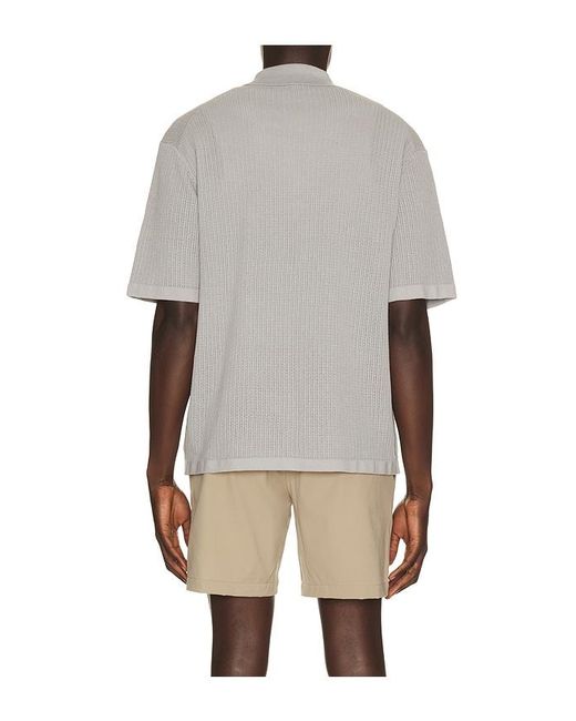 Theory Multicolor Cotton Mesh Button Down Shirt for men