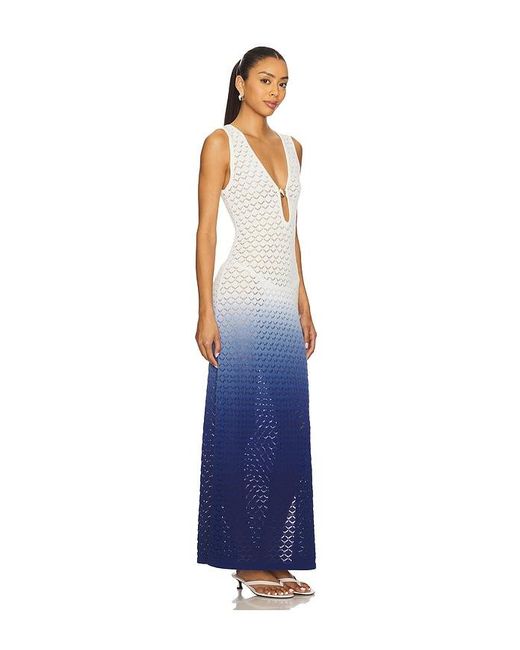 Runaway the Label Blue Reina Maxi Dress