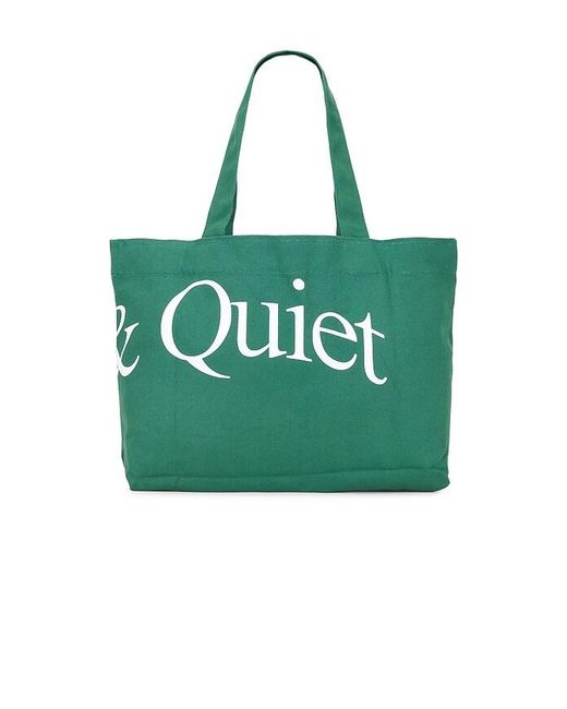 Museum of Peace & Quiet Green Jumbo Wordmark Tote Bag for men