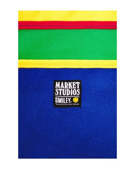 Market Yellow Smiley Colorblock Tote Bag for men