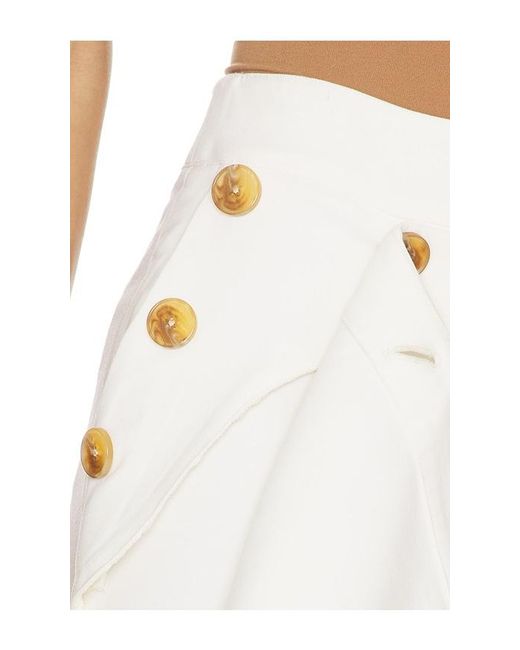 Monse White Cascade Sailor Tailored Trouser