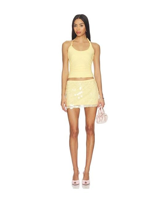 SNDY'S Natural Calena Micro Mini Skirt