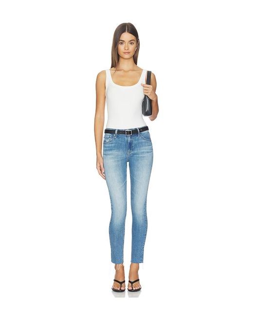AG Jeans Blue Farrah Ankle Skinny Jeans