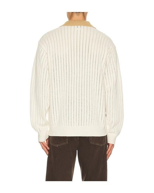 Obey Natural Jasper Polo Sweater for men