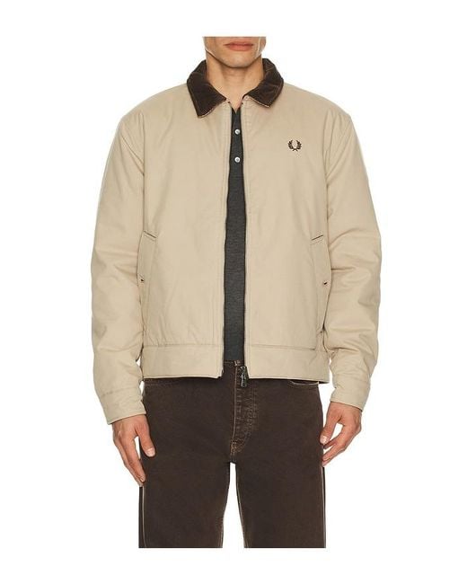 Fred Perry Natural Cotton Caban Jacket for men