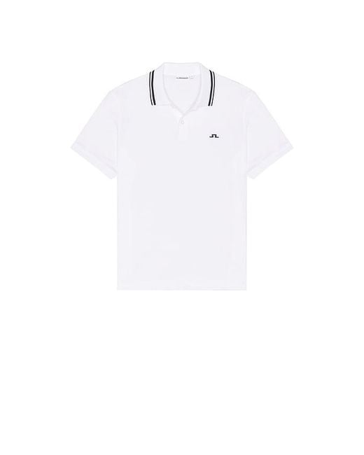 J.Lindeberg White Joey Tipping Polo for men