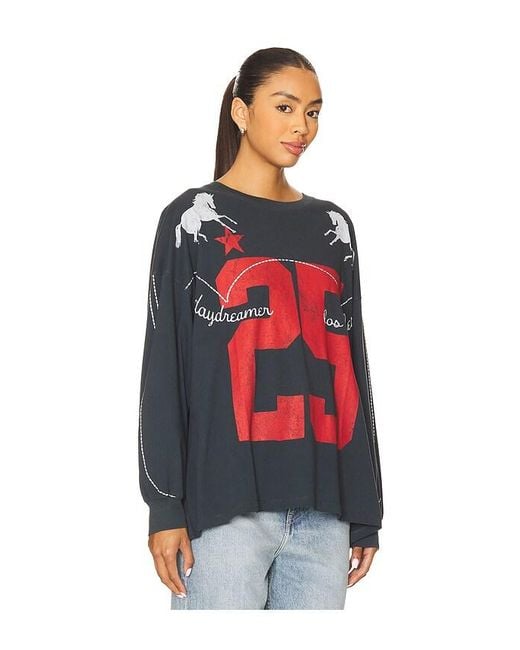 Camiseta Manga Larga Los Angeles En Color Charcoal Talla Daydreamer de color Red