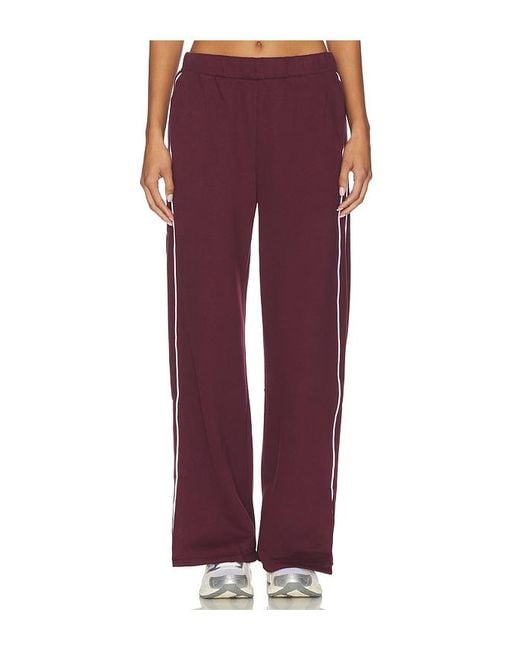 Beyond Yoga Red Luxe Fleece Piper Wide Leg Pant