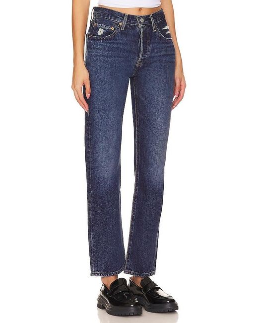 Levi's Blue STRAIGHT-FIT-JEANS 501 STRAIGHT