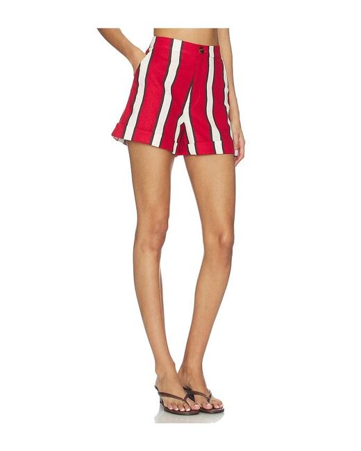 Simon Miller Red Como Linen Short