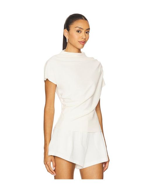Line & Dot White X Revolve Walker Draped Top
