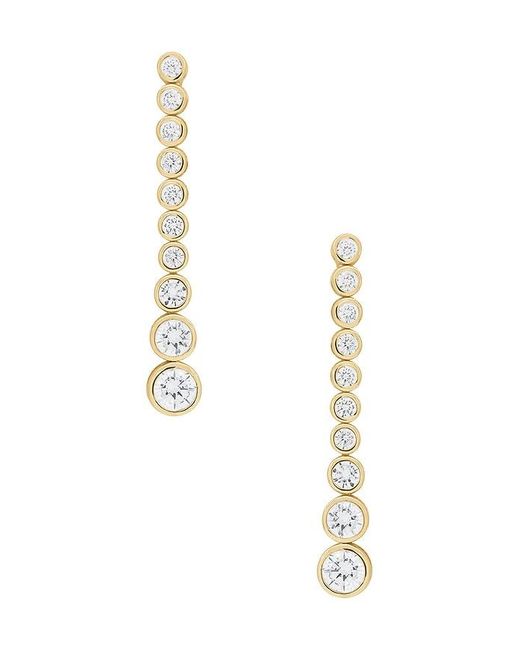 Shashi White Bezel Diamond Drop Earring