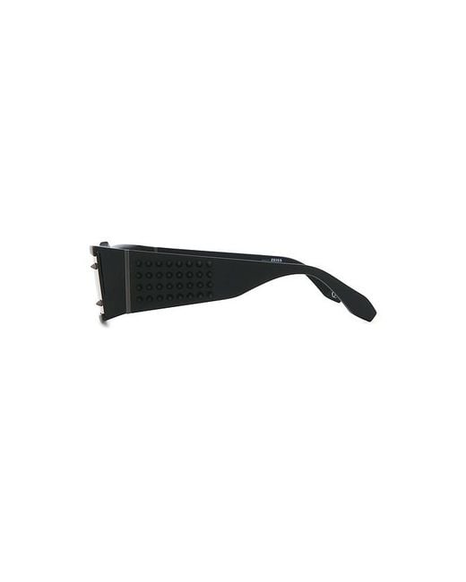 Christian Louboutin Black Rectangular Acetate Sunglasses for men
