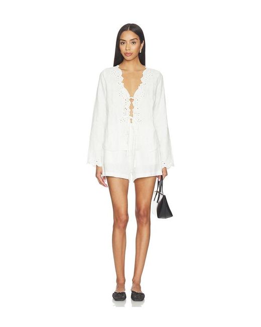 Rails White Fleur Top