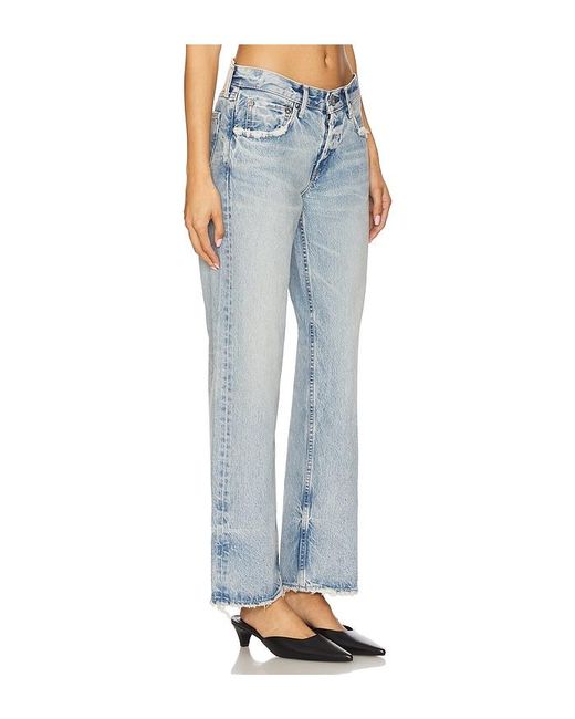 Moussy Blue Wildwood Straight Low Jeans