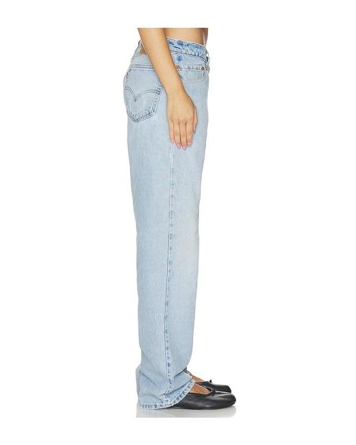 aligrace Blue Low Waist Ultra Baggy Jean