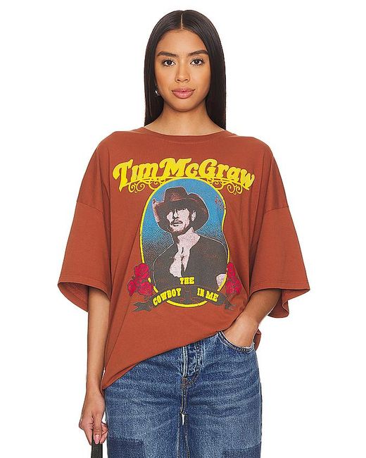 Camiseta tim mcgraw the cowboy Daydreamer de color Orange