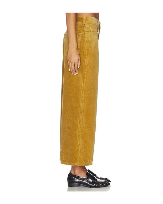 Polo Ralph Lauren Yellow Corduroy Wide-Leg Cropped Pant