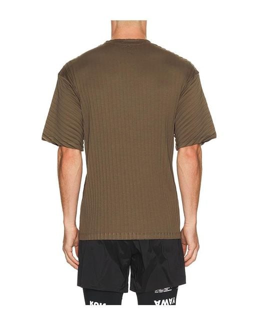 Satisfy Brown Auralite Pleated T-Shirt for men