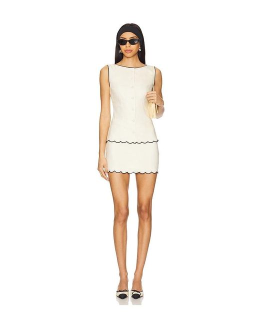 Tularosa White Tashi Mini Skirt