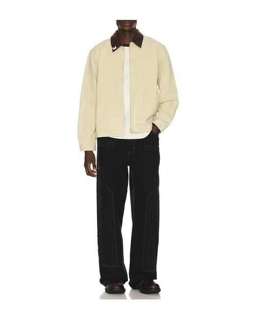 Pas Une Marque Black Distressed Patch Carpenter Pants for men