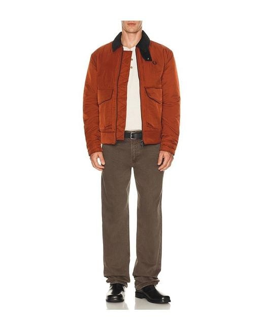 Fred Perry Brown Nylon Caban Jacket for men