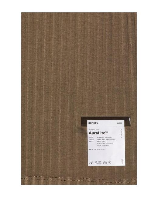 Satisfy Brown Auralite Pleated T-Shirt for men