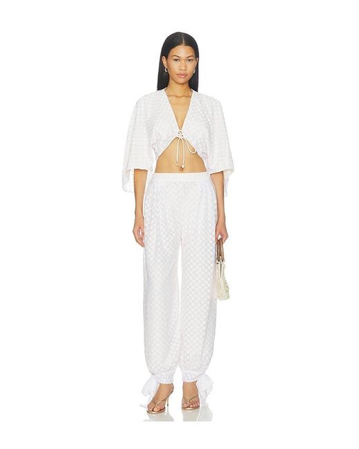 AZULU White Elif Pant