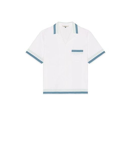 Malbon White Ventura Camp Shirt for men