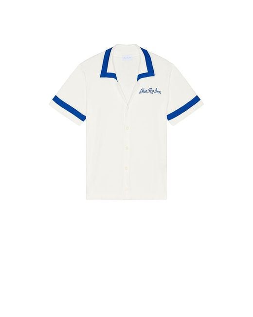 メンズ BLUE SKY INN Paneled Knit シャツ Blue