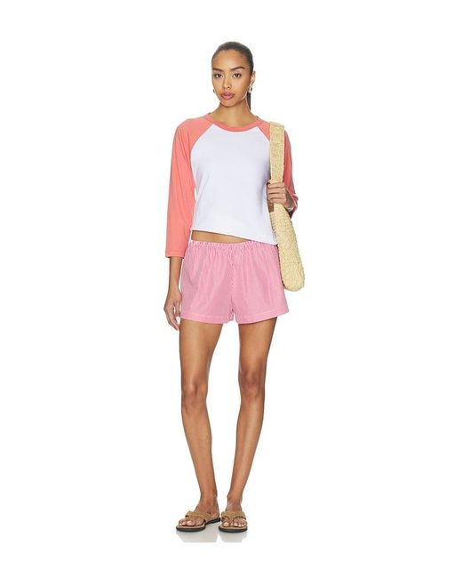 Leset Red Margo Baseball Tee