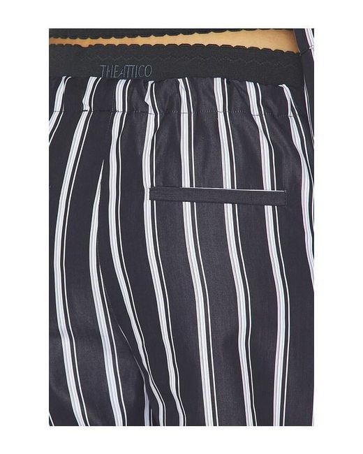 The Attico Blue Striped Poplin Pant