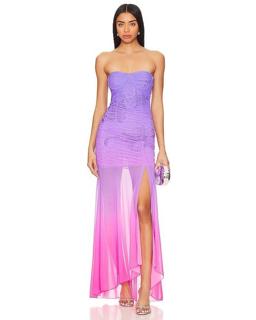Rococo Sand Purple Blake Ruched Long Dress
