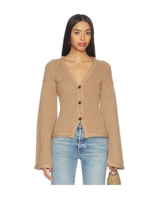 Tularosa Blue Della Braided Detail Cardigan