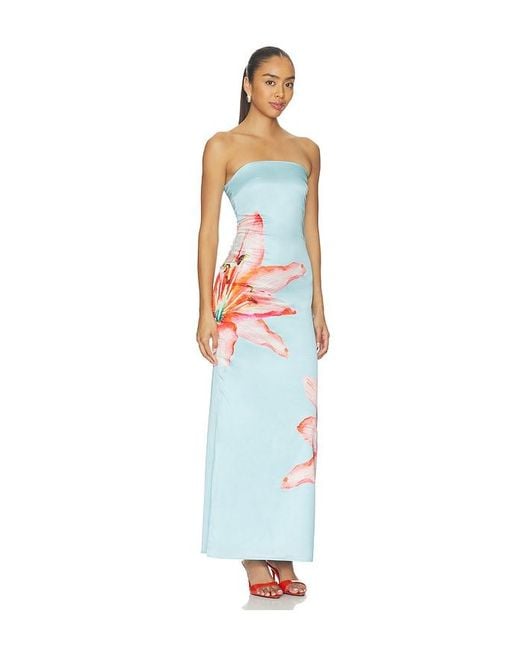 MORE TO COME White Lyza Strapless Maxi Dress