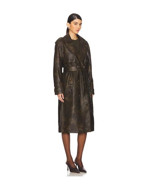 Blank NYC Faux Leather Trench Coat in Black Lyst UK