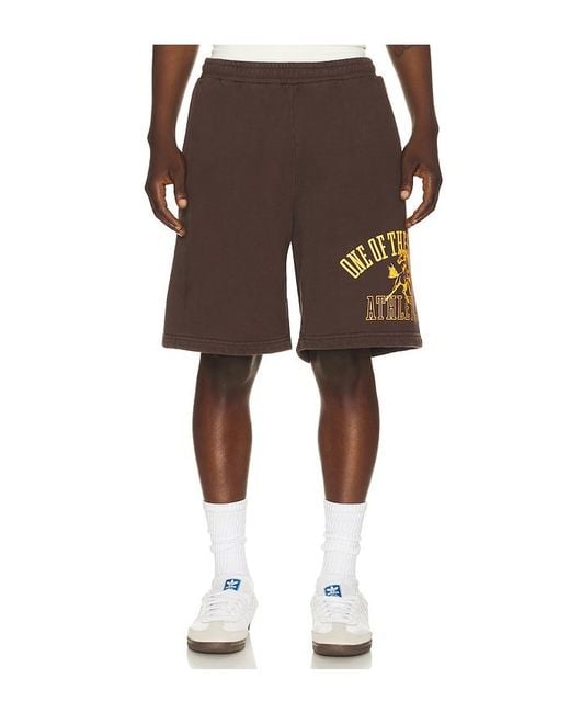 One Of These Days Brown Mustang Athletics Sweat Short for men